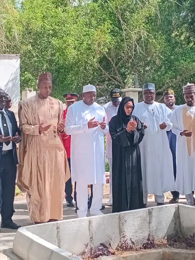 President of Gambia pays condolence visit to late ex-President Buhari’s family