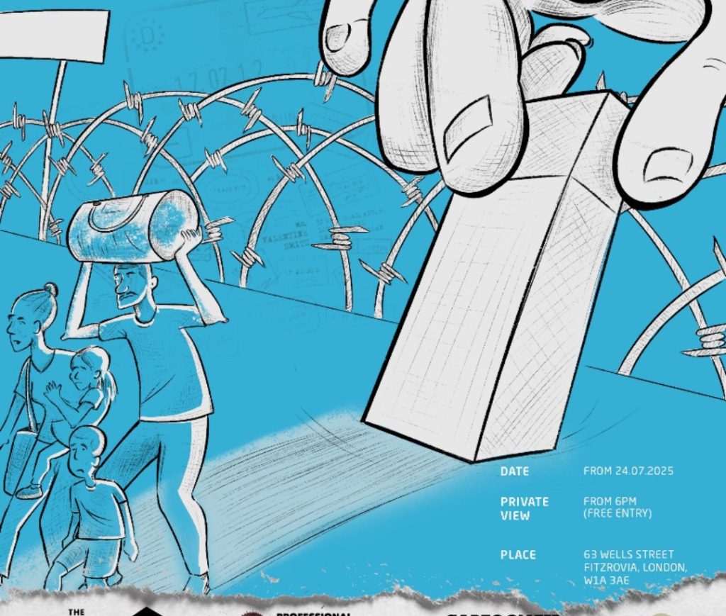 Samuel Ojo’s debut solo exhibition, Ìrìn Àjò, opens @ London’s Cartoon Museum