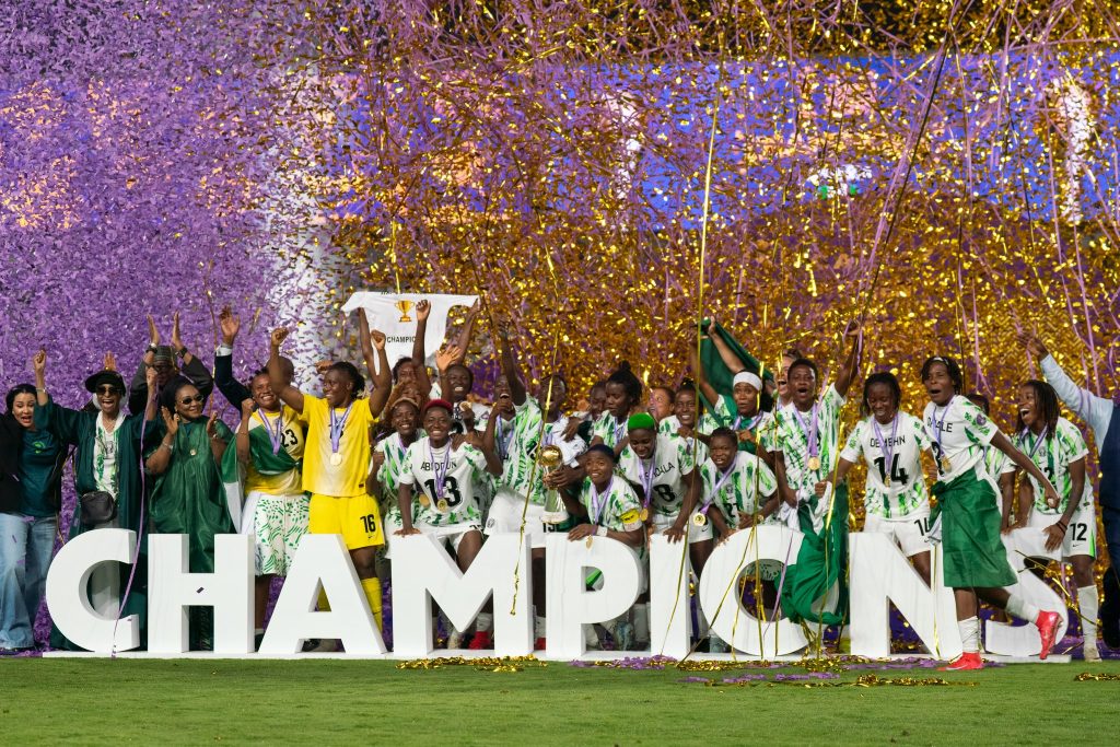 Tinubu receives victorious Super Falcons in Aso Villa