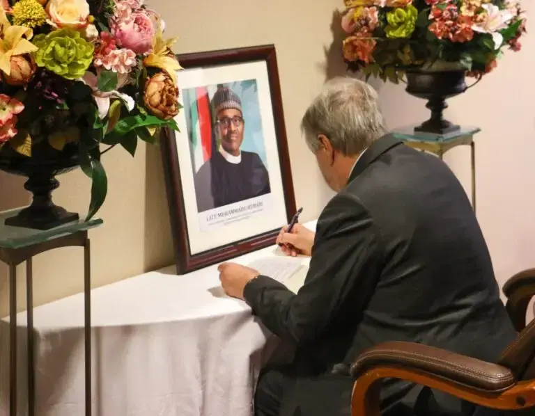 UN sec gen at Nigeria House in New York