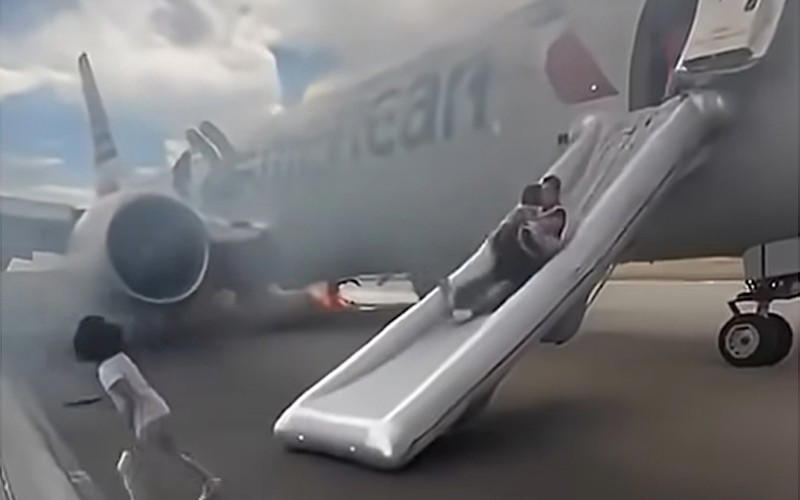 US passenger plane evacuated in Denver over brake fire