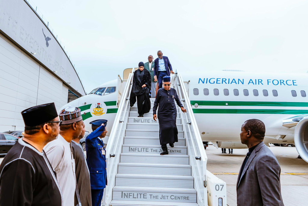 Photos: Shettima, Gbajabiamila arrive London to accompany Buhari’s body to Nigeria