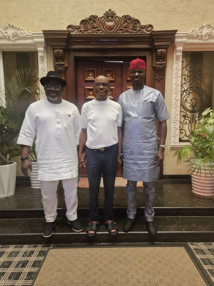 Photos: Oborevwori, Nwifuru visit Wike in Abuja