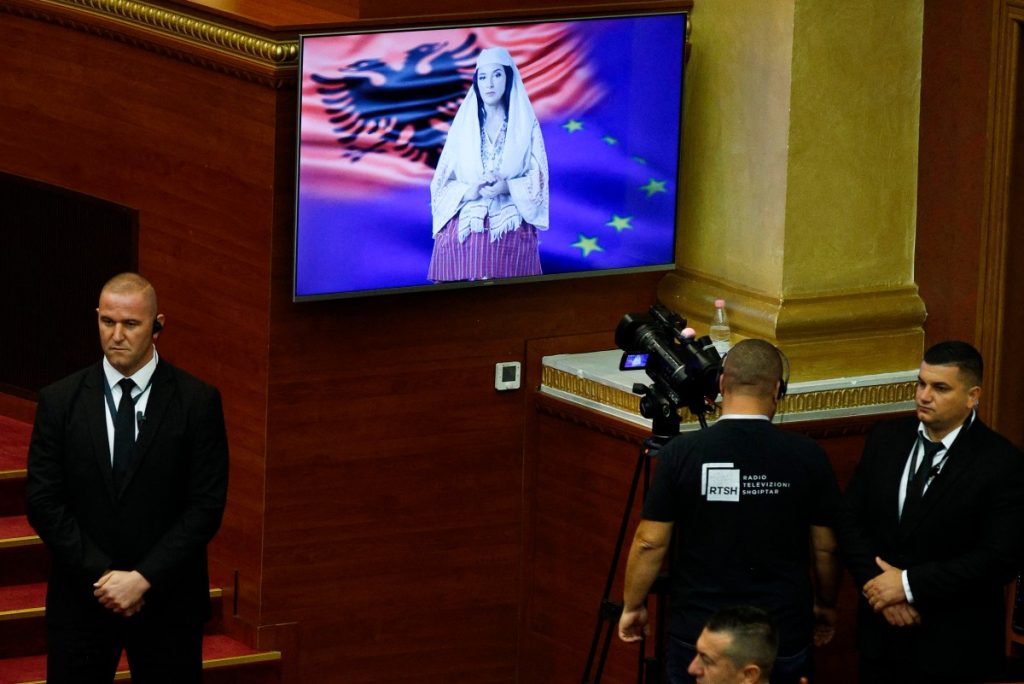 ALBANIA-POLITICS-GOVERNMENT-PARLIAMENT-TECNOLOGY-AI-POLITICS