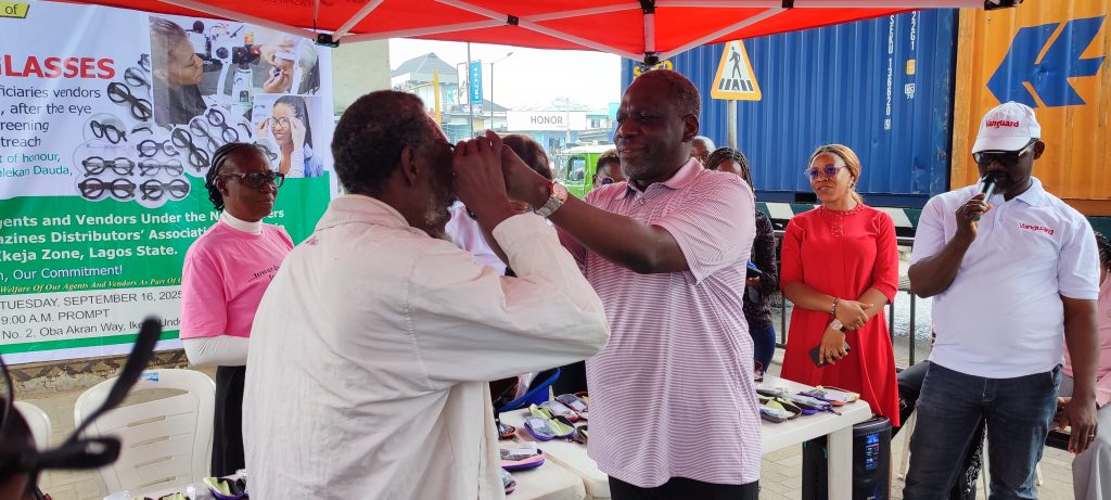 Newspaper distributors rejoice as Vanguard donates eyeglasses