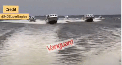 VIDEO: Super Eagles land in Benin Republic for AFCON qualifiers by boat