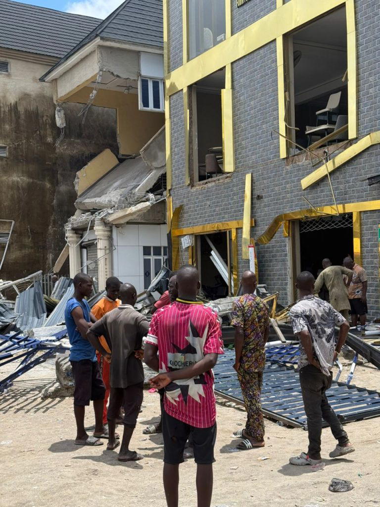 Photos: Heavy security as Lagos Govt demolishes over 19 buildings at trade fair Plaza