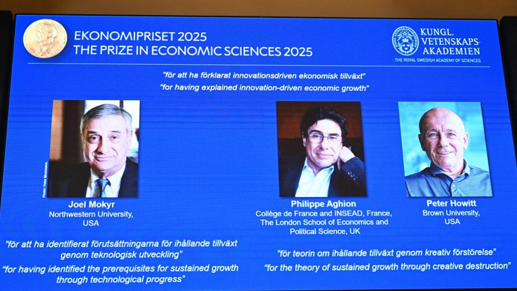 Trio wins economics Nobel for work on tech-driven growth