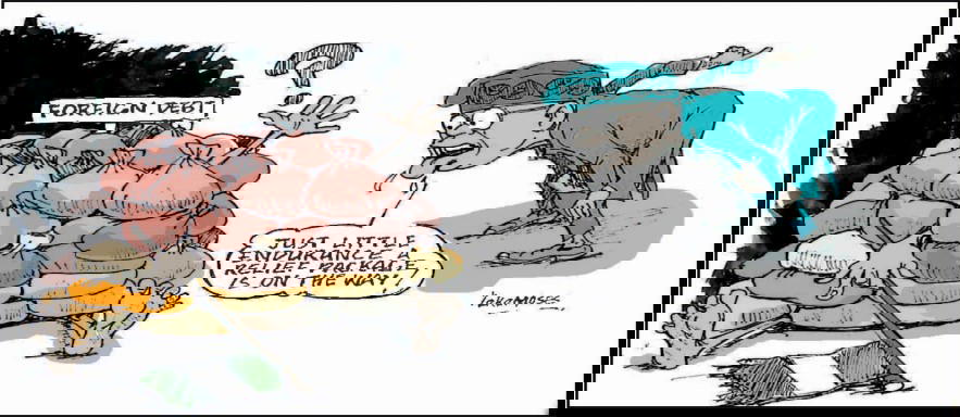 Cartoon: 'Don't worry, we'll borrow from Peter to pay Paul'