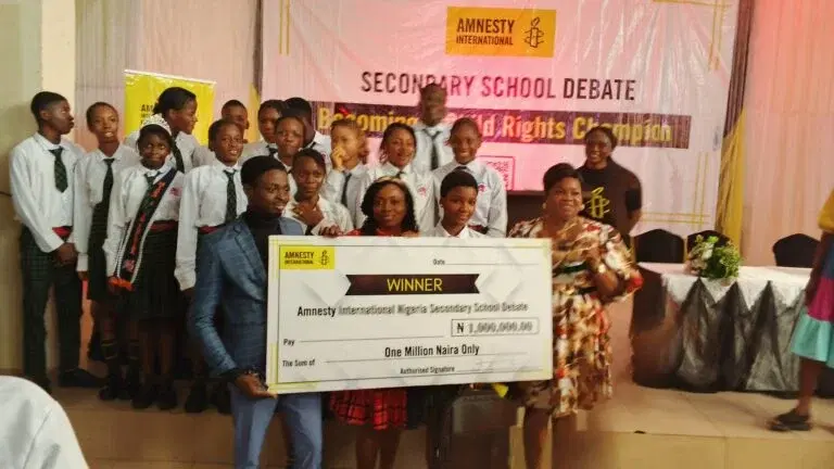 Human Rights: Amnesty international begin schools debate, awards N2.2m to winners