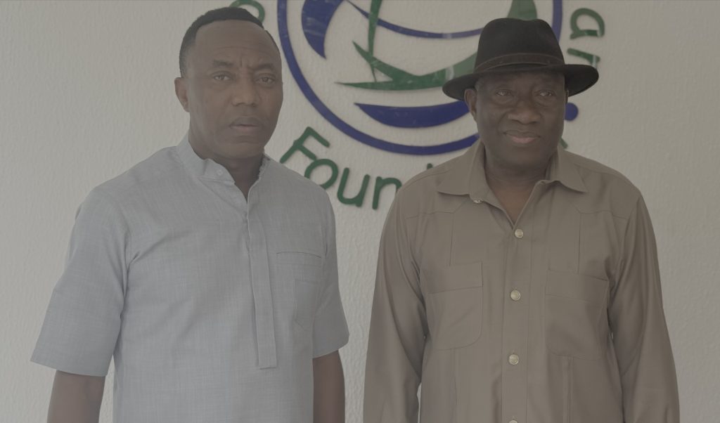 Omoyele Sowore and Goodluck Jonathan