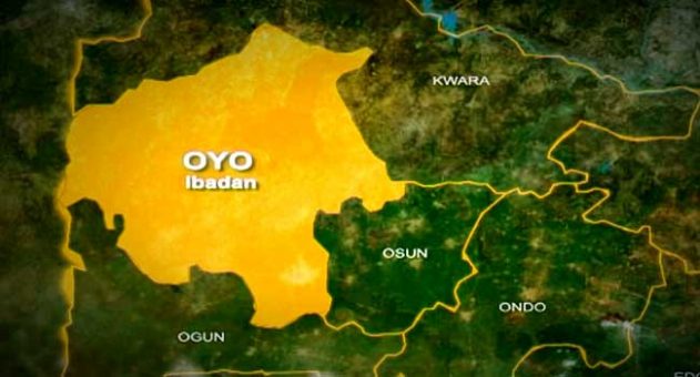 Oyo-state-map-631x340-1.jpg Armed robbers attack bank customer, injure police officer in Ibadan