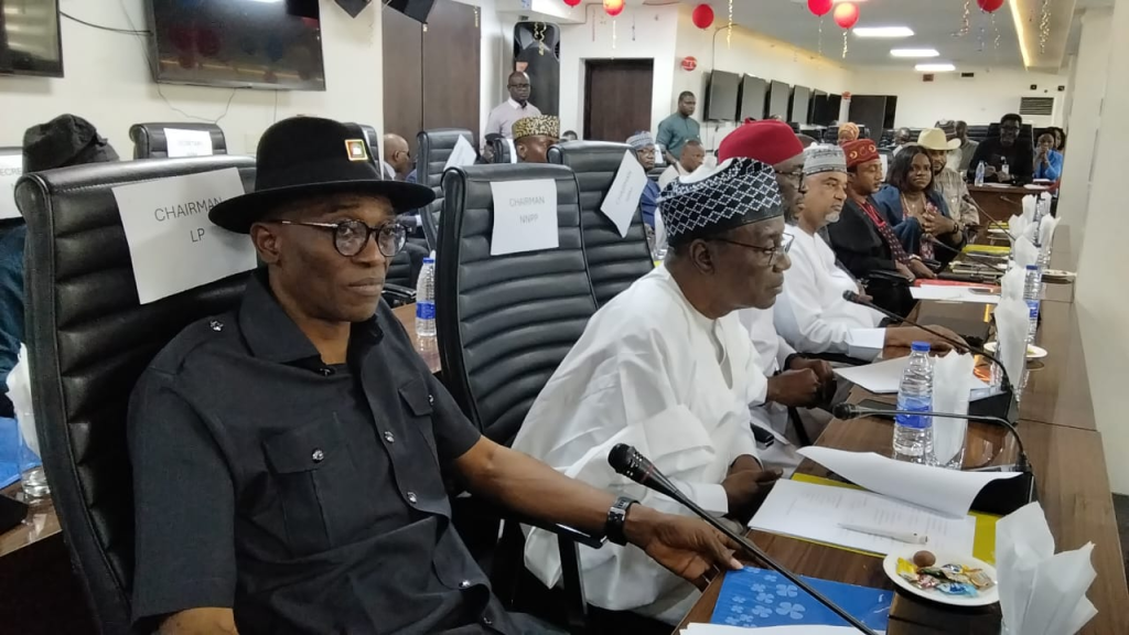 Photos: Labour Party’s internal crisis reignites as Abure attends INEC meeting