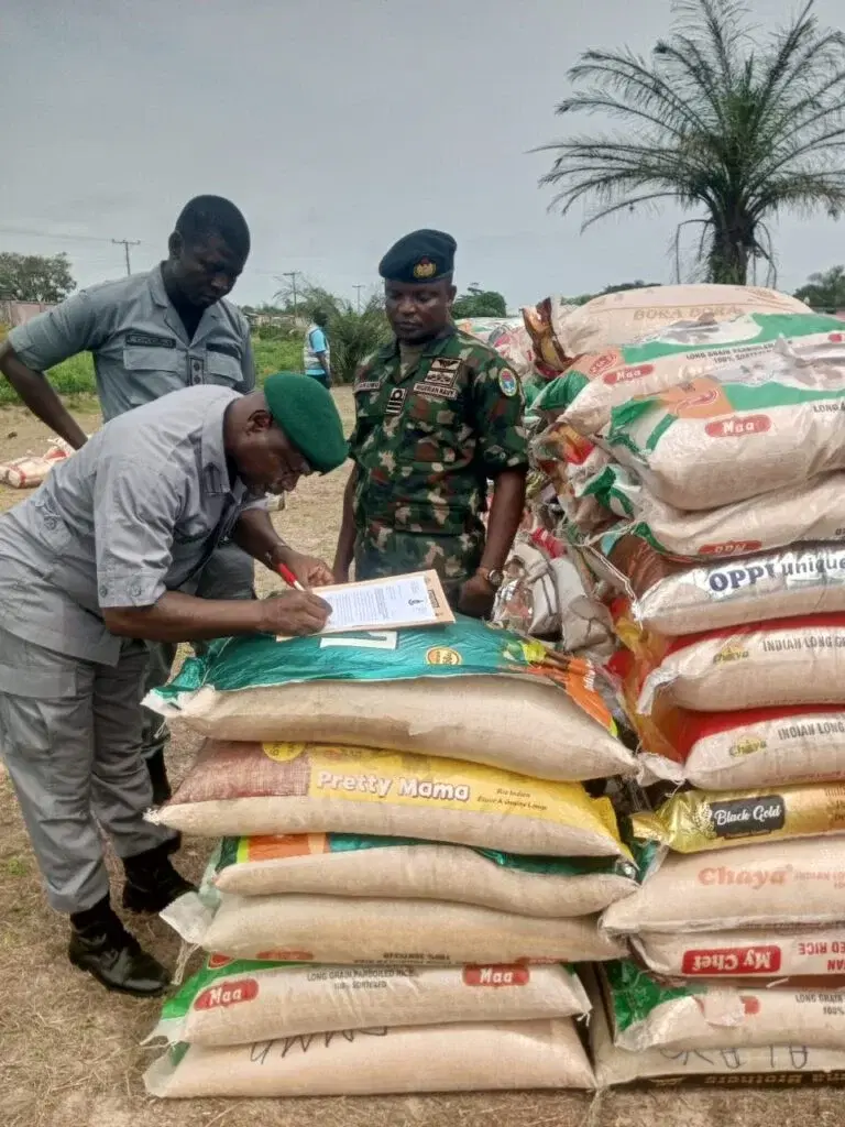 Navy hands over seized items to customs, civil defence in Badagry