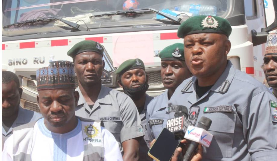Customs hands over 60,000-litre petrol tanker to NMDPRA in Katsina