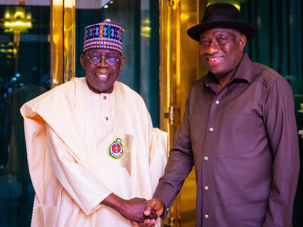 Our democracy stands because of people like Jonathan – Tinubu