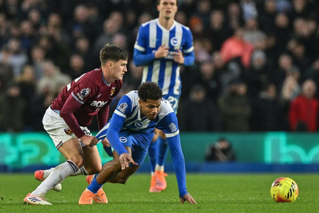 Rutter late equalizer denies West Ham victory at Brighton