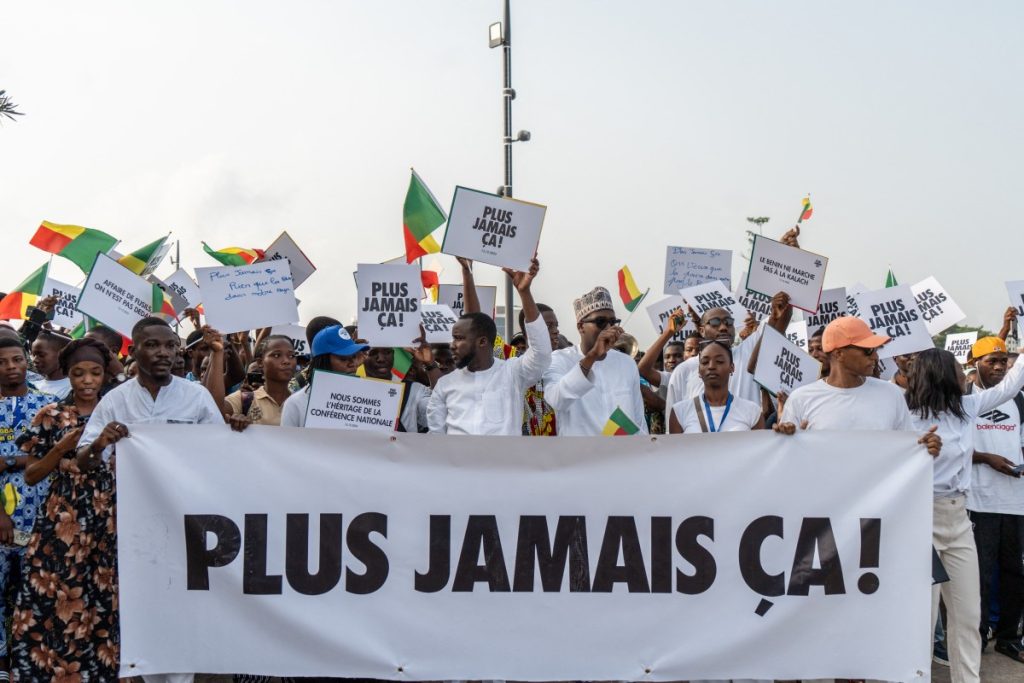 ‘Never again’ — Benin demo slams coup attempt