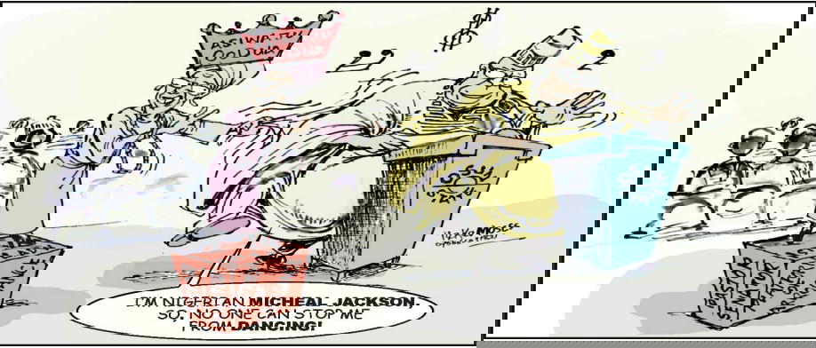 Cartoon: ‘Moonwalk, your excellencies, moonwalk’